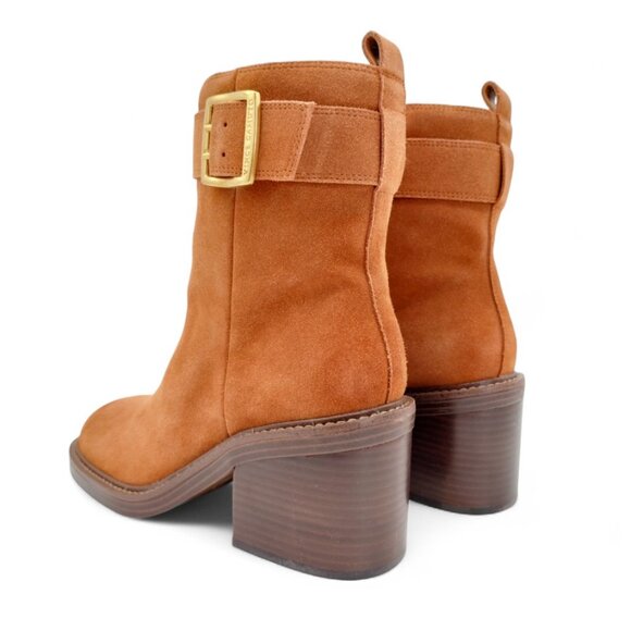 Vince Camuto Women's Size 9 M Warm Caramel Bembonie Stacked Heel Ankle Bootie - Picture 8 of 15